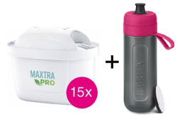 Brita Maxtra PRO Pure Performance 15ks + filtračná fľaša Brita  Active 